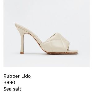 Bottega Veneta Lido Heels- Sea Salt Cream-NEW IN BOX 39.5
